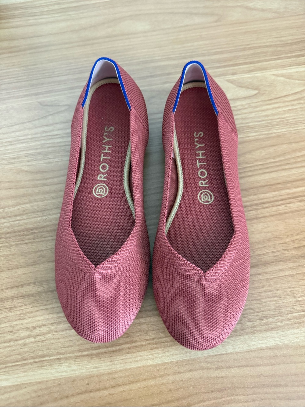 Rothy's Copper Rose Knit Round Toe Ballet Flat loafer Size 9